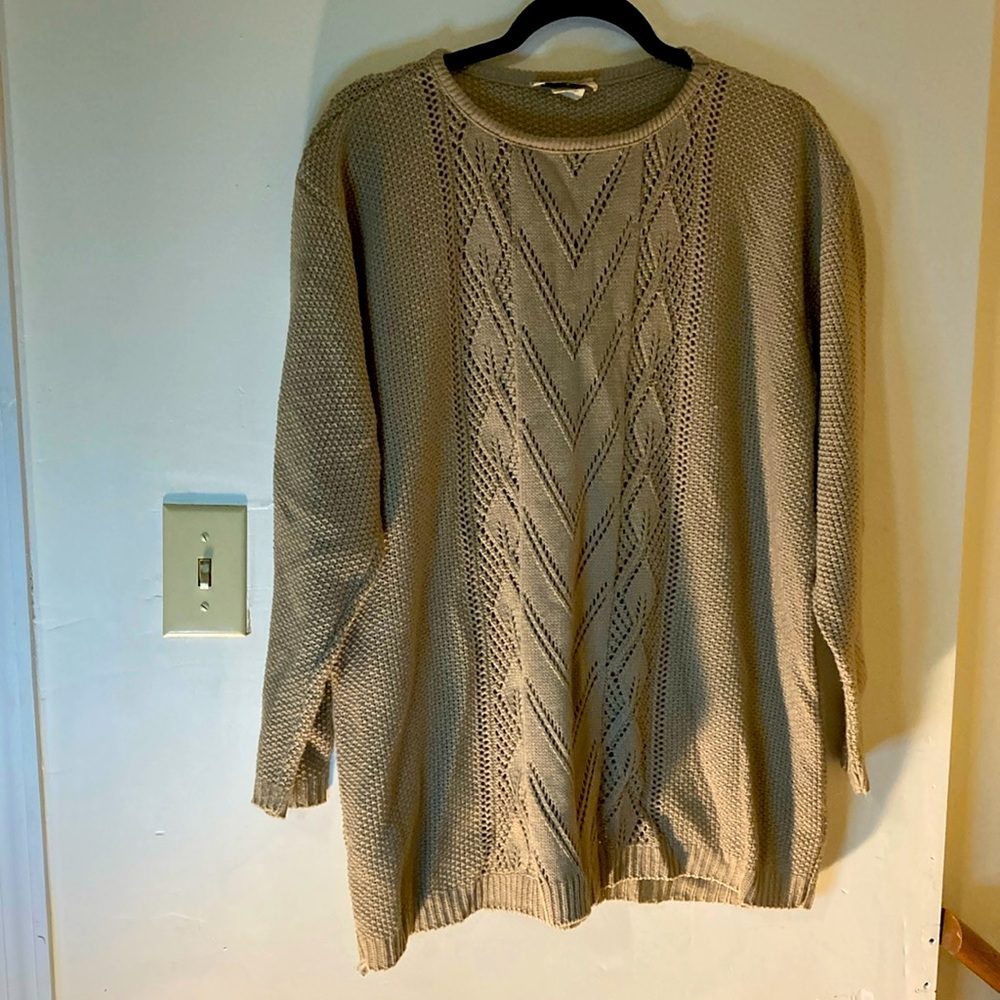 LEA WOMENS SIZE XL Beige Sweater